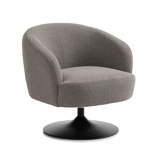 Erling Christensen Møbler Conrad lounge chair - Mushroom - Vista - Metal trumpetfod/sort : Erling Christensen Møbler  : Erling Christensen Møbler