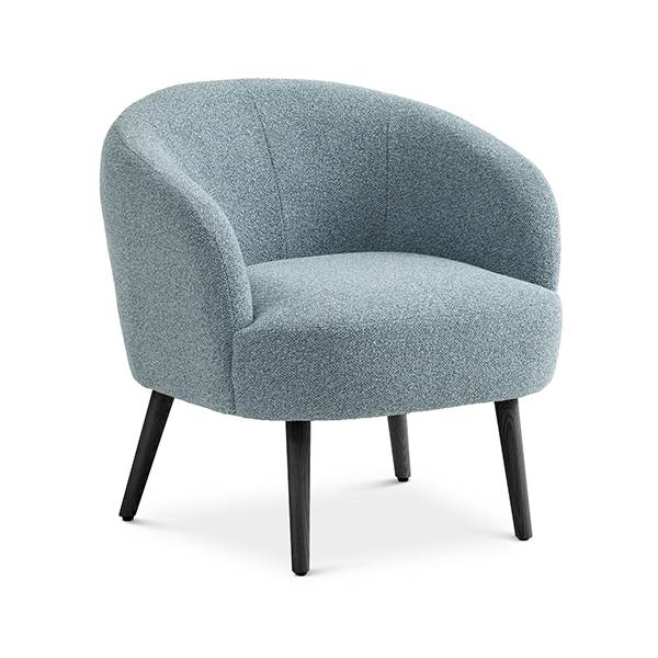 Erling Christensen Møbler Conrad lounge chair - Egg blue - Vista - Sort træ : Erling Christensen Møbler  : Erling Christensen Møbler