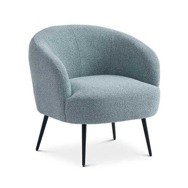 Erling Christensen Møbler Conrad lounge chair - Egg blue - Vista - Sort metal : Erling Christensen Møbler  : Erling Christensen Møbler