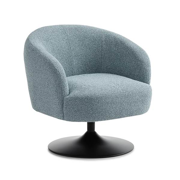 Erling Christensen Møbler Conrad lounge chair - Egg blue - Vista - Metal trumpetfod/sort : Erling Christensen Møbler  : Erling Christensen Møbler