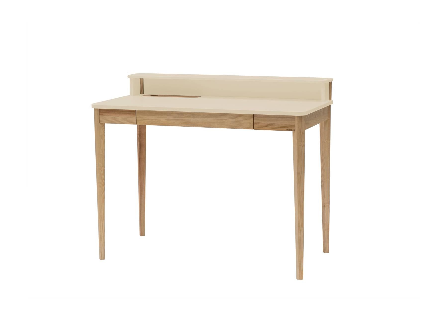 ASHME Skrivebord B 110 x D 56 x H 75 cm  -  Kridthvid
