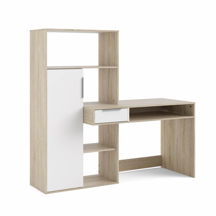 Tvilum Function Plus skrivebord - Eg struktur & hvid  : Erling Christensen Møbler