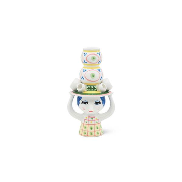 Bjørn Wiinblad Lady with hat lysestage, H:16 cm  : Erling Christensen Møbler