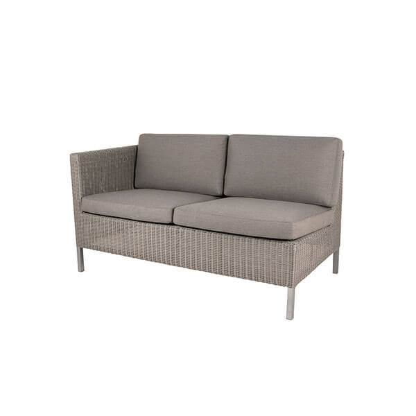 Cane-Line Connect 2-pers. havesofa - taupe, højre modul m. hynder i taupe  : Erling Christensen Møbler