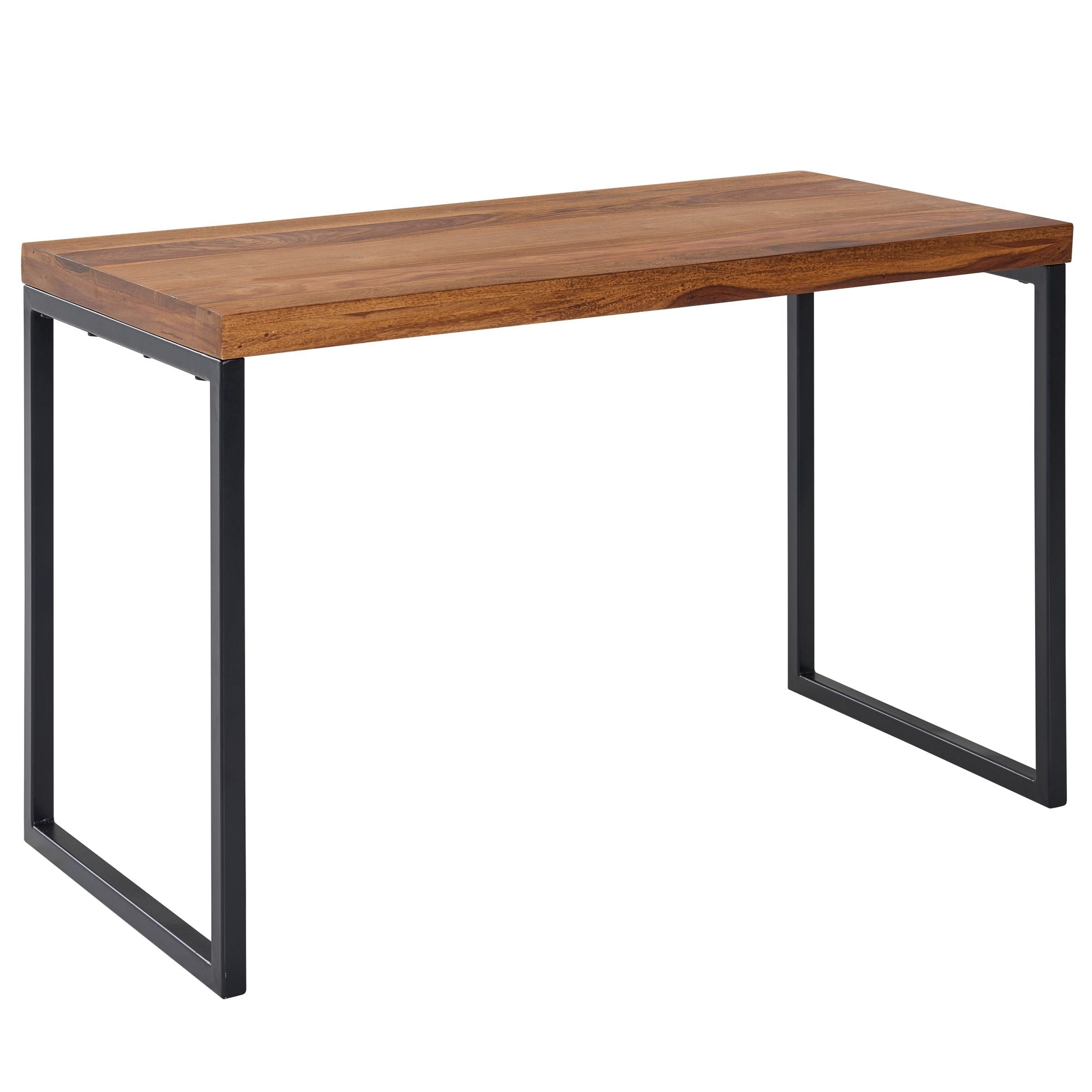 Skrivebord i massivt træ / metal 11,7x59x76,5 cm, brun