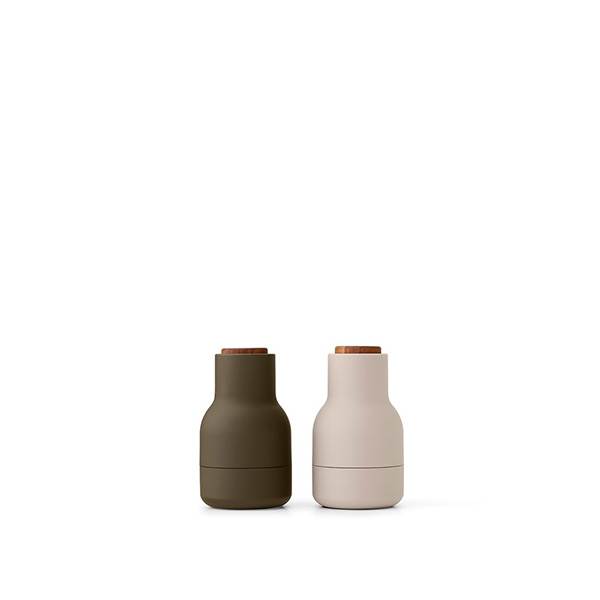 Audo Copenhagen Bottle Grinder small,  2 pcs - Hunting Green, Beige / Walnut  : Erling Christensen Møbler