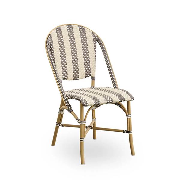Sika Design Sofie Exterior Caféstol - Broad Striped Beige-White - Striped Cappuccino & Ivory  : Erling Christensen Møbler