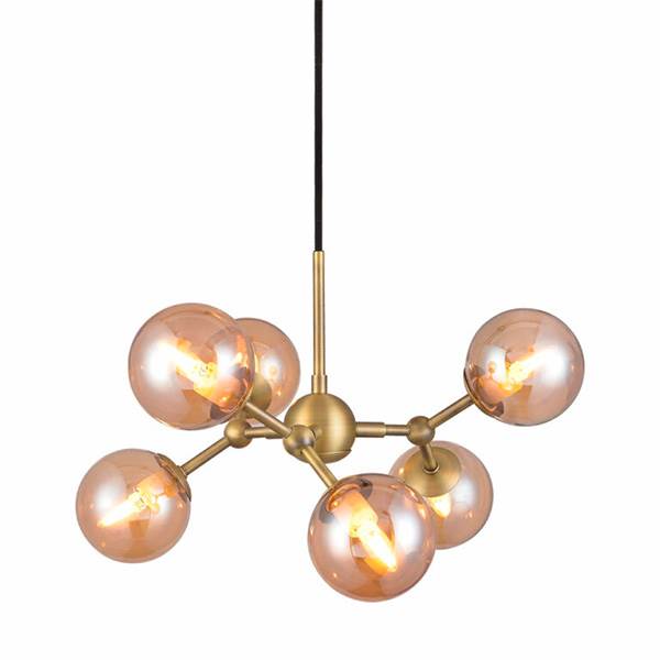 Halo Design Atom lysekrone Ø 45 cm - Amber/antique  : Erling Christensen Møbler