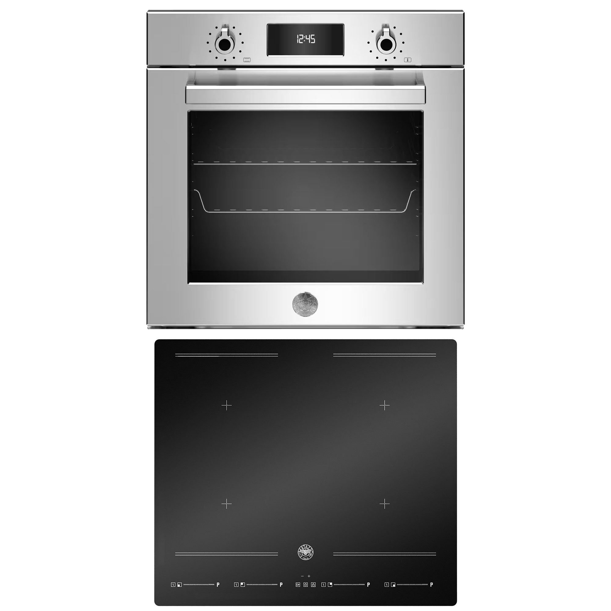 Bertazzoni Hvidevarepakke Professional indbygningsovn (stål) + induktionskogeplade, 60 cm