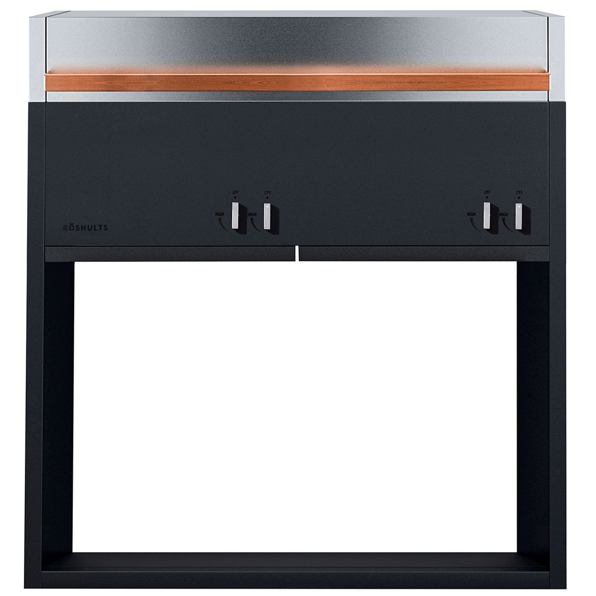 Röshults Essentials gasgrill, beluga black