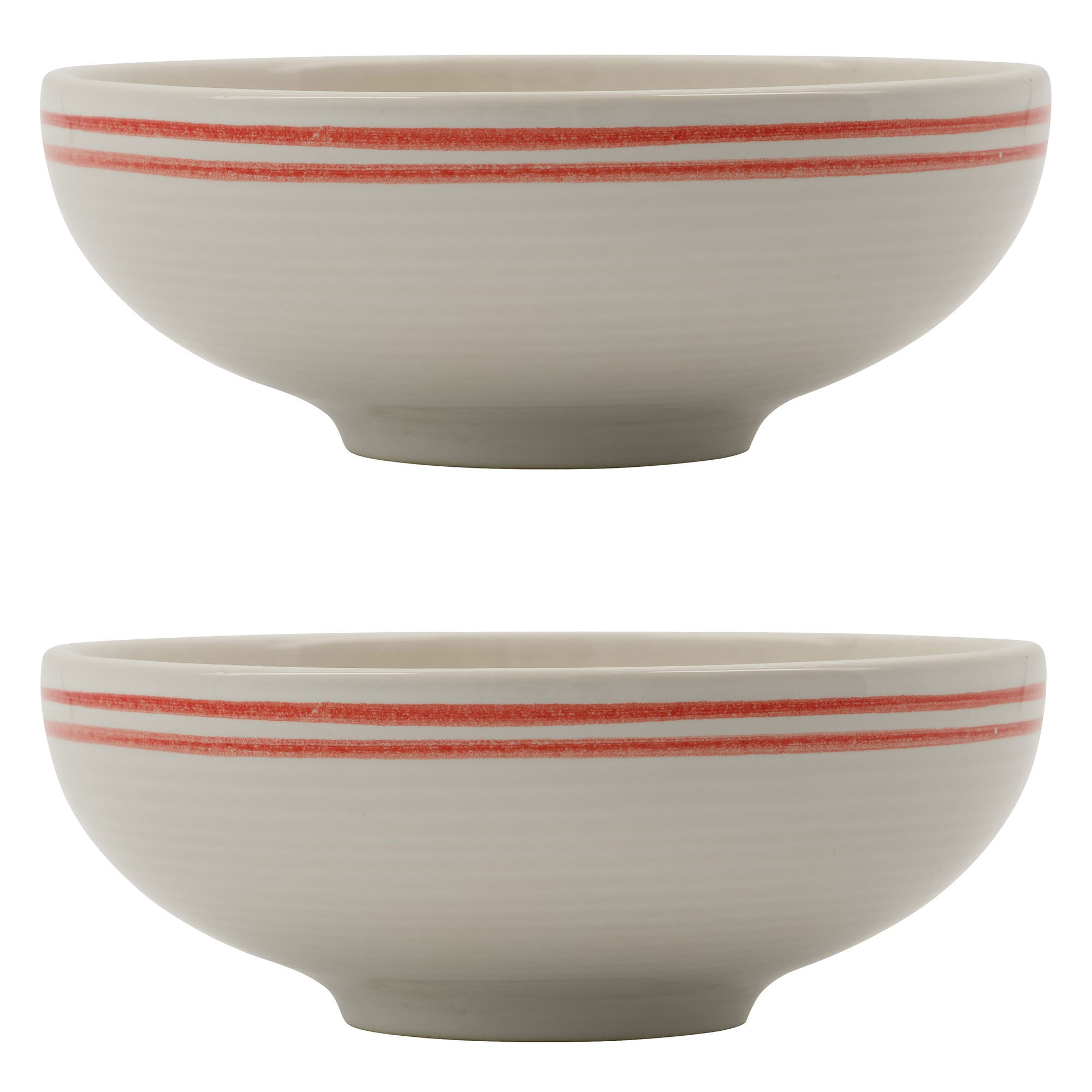 Nicolas Vahé Bistro skål, rød/hvid, 2 stk.