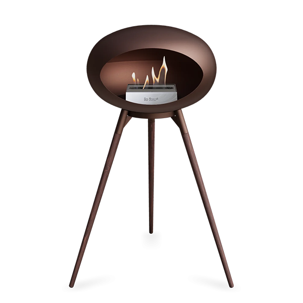 Le Feu Ground Wood High i mocca - Røget eg ben - Mocca stel - Stål brænder  : Erling Christensen Møbler