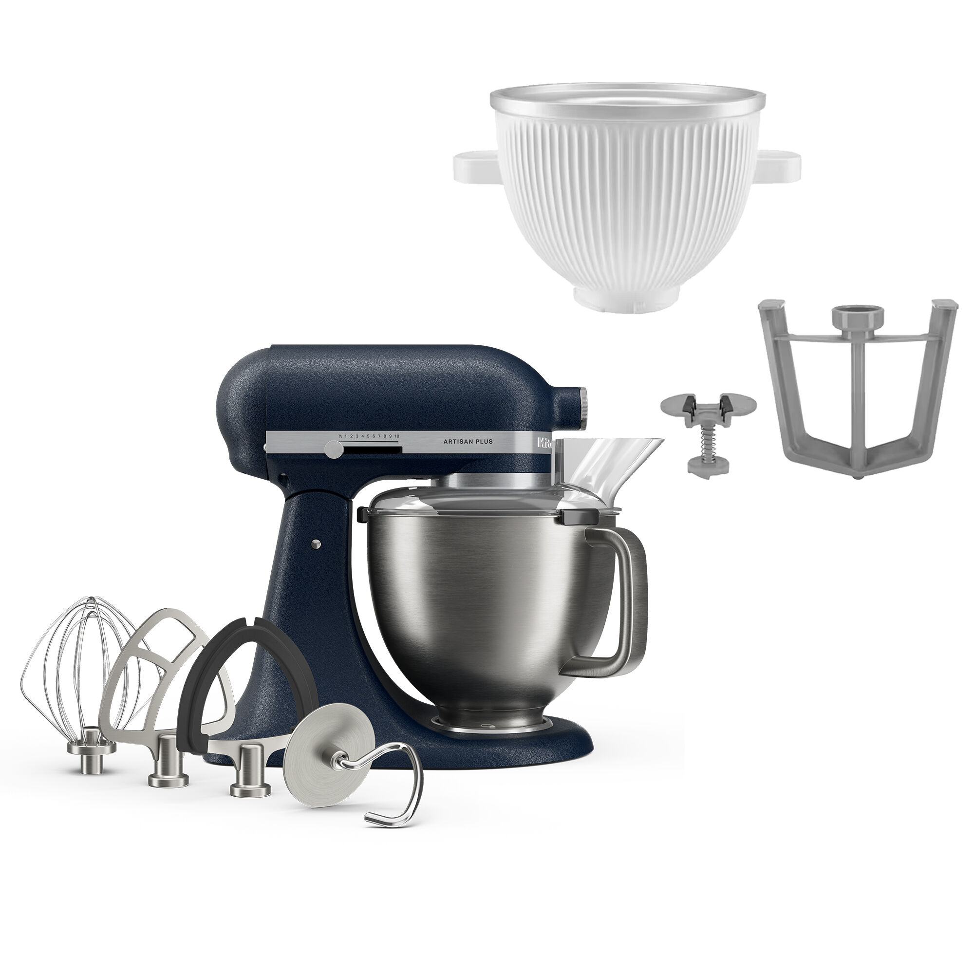 Kitchenaid Artisan Plus køkkenmaskine med is-tilbehør, wild blueberry