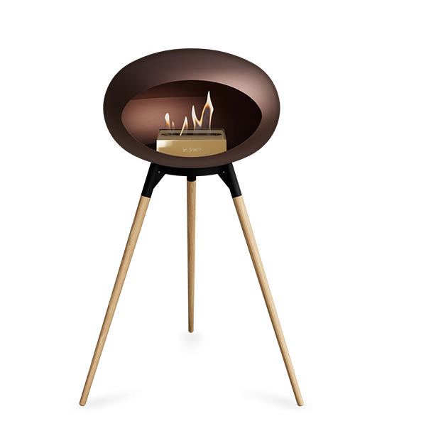Le Feu Ground Wood High i mocca - Sæbebehandlet eg ben - Sort stel - Rose gold brænder : Erling Christensen Møbler