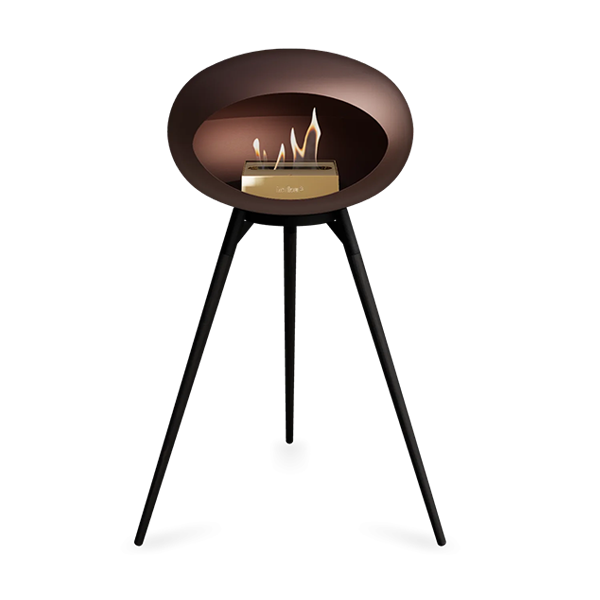 Le Feu Ground Wood High i mocca - Sorte ben - Sort stel - Rose gold brænder : Erling Christensen Møbler