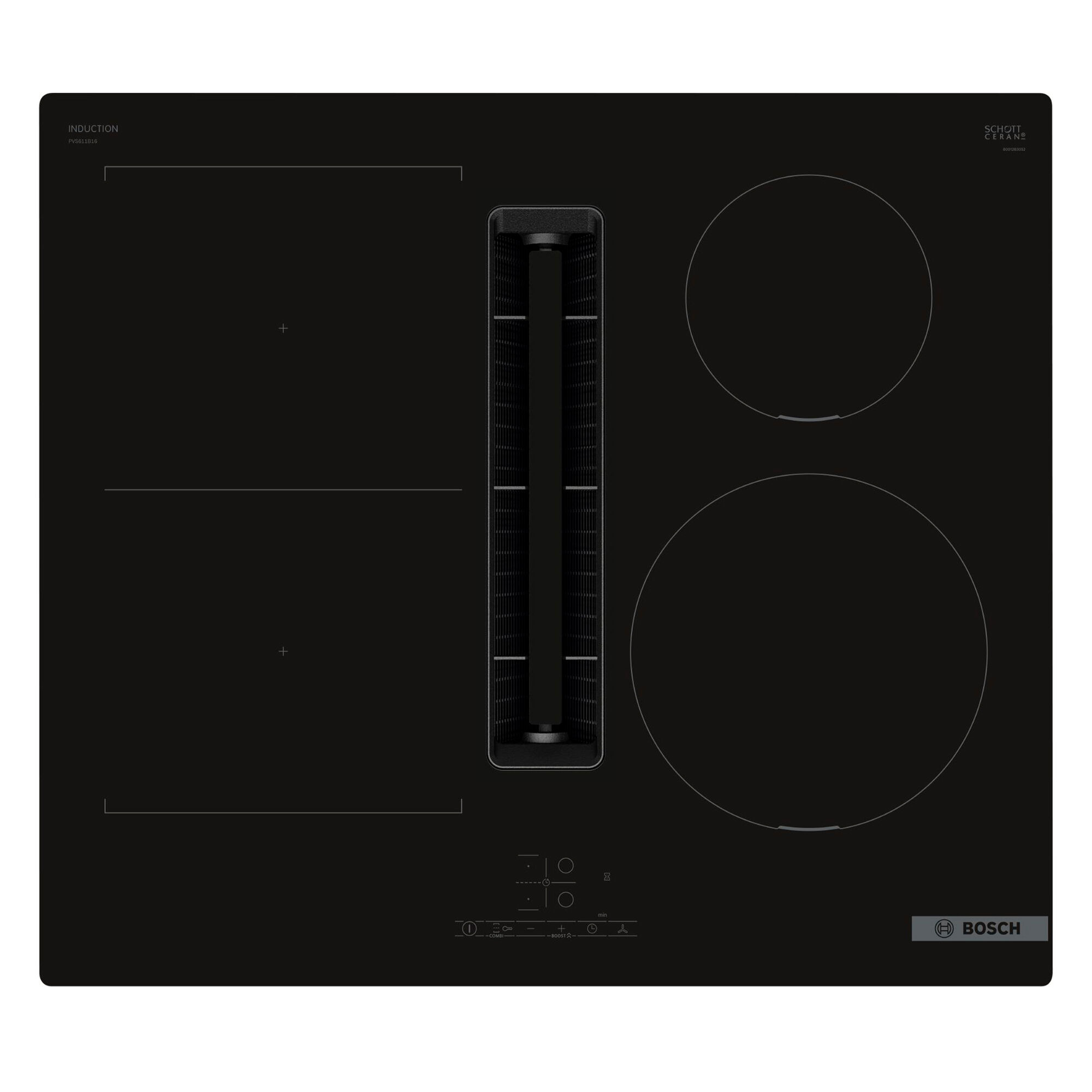 Bosch PVS611B16E Serie 4 induktionskogeplade med integreret emhætte 60 cm