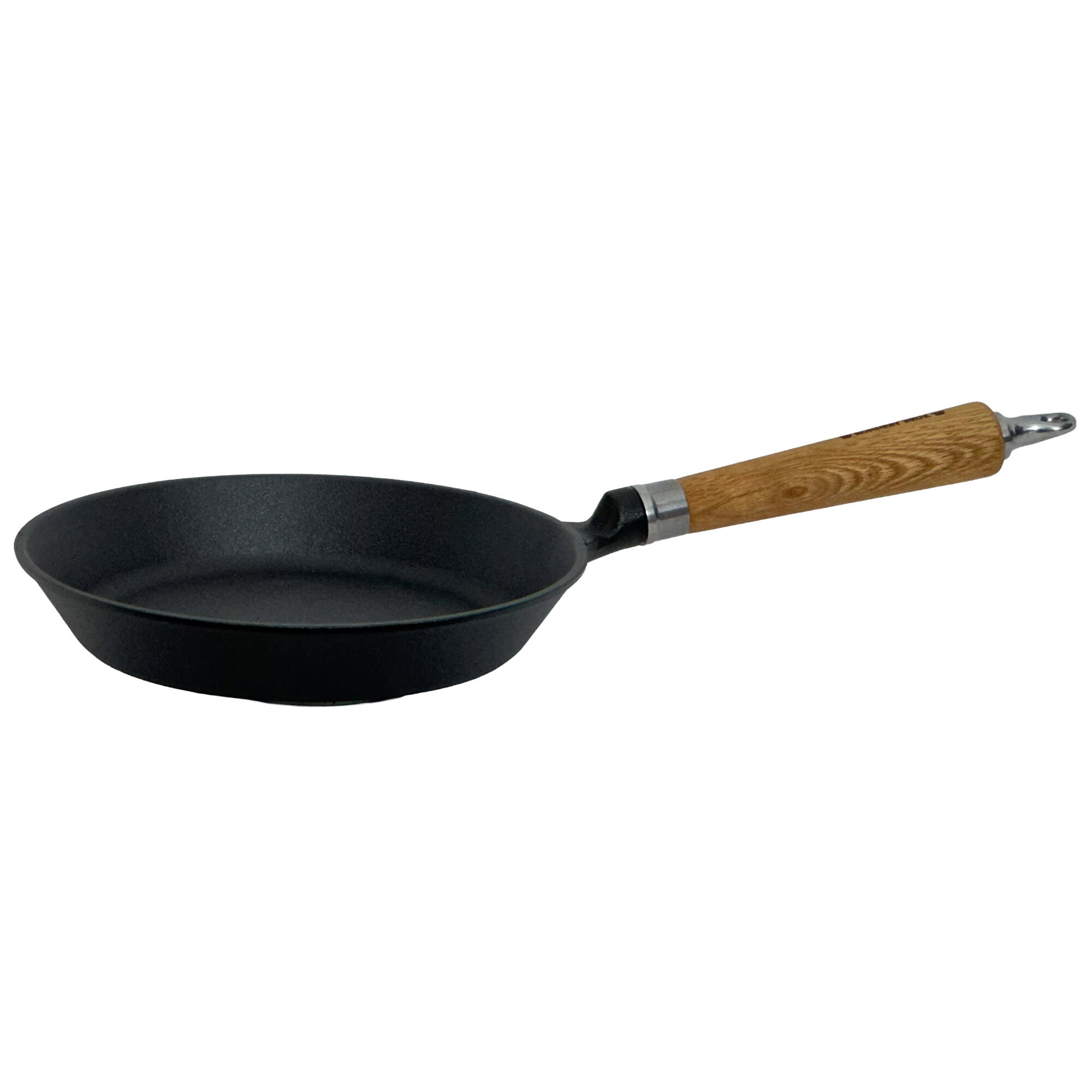Ronneby bruk Exclusive Line støbejerns stegepande 24 cm  -  udadgående kant, egetræshåndtag