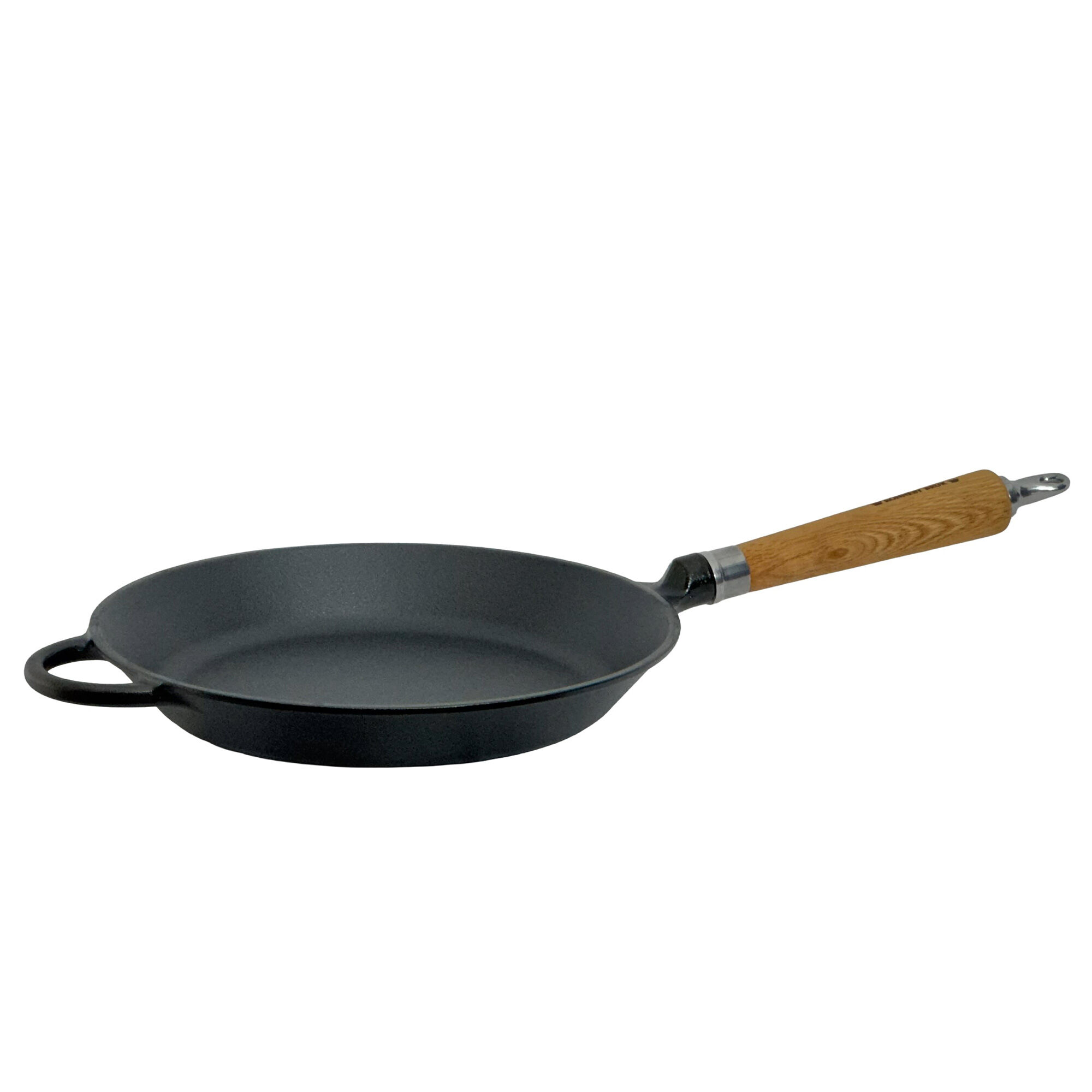 Ronneby bruk Exclusive Line støbejernsstegepande med udadgående kant, 28 cm, eg