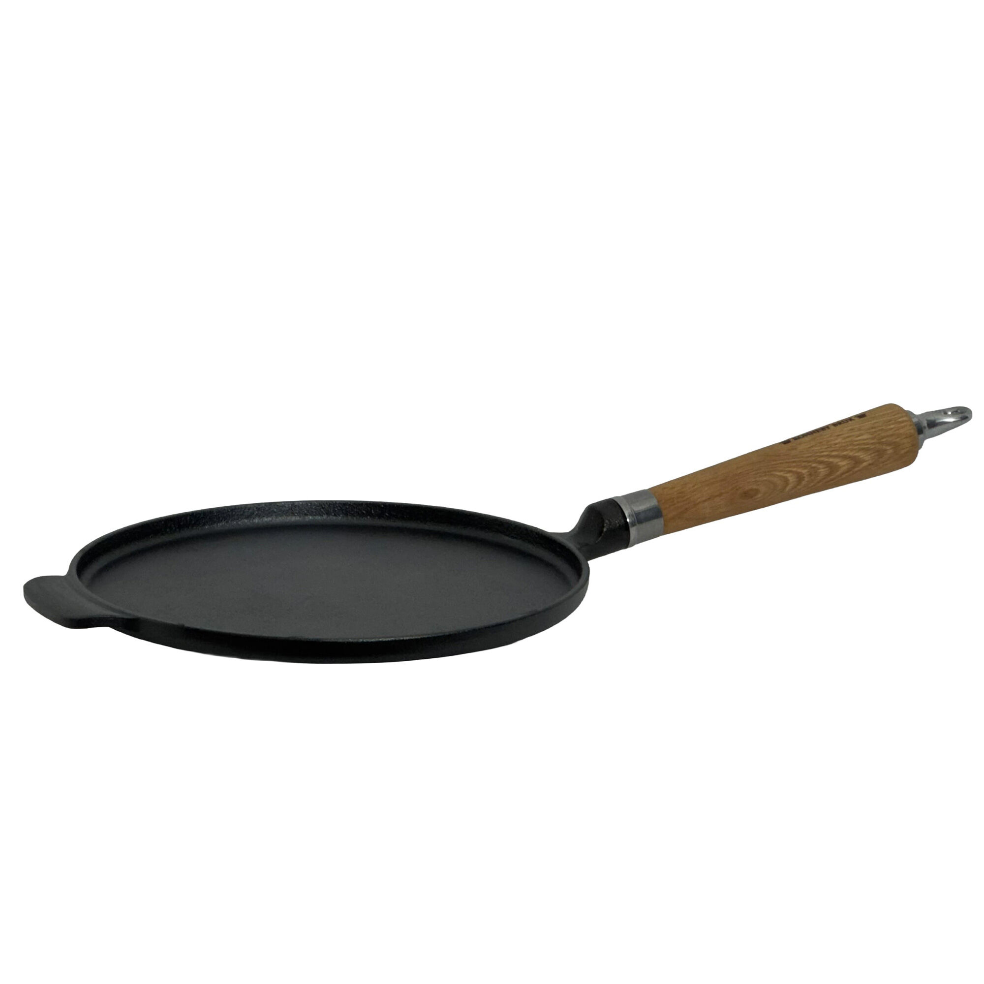 Ronneby bruk Exclusive Line pandekagepande i støbejern 24 cm, egetræshåndtag