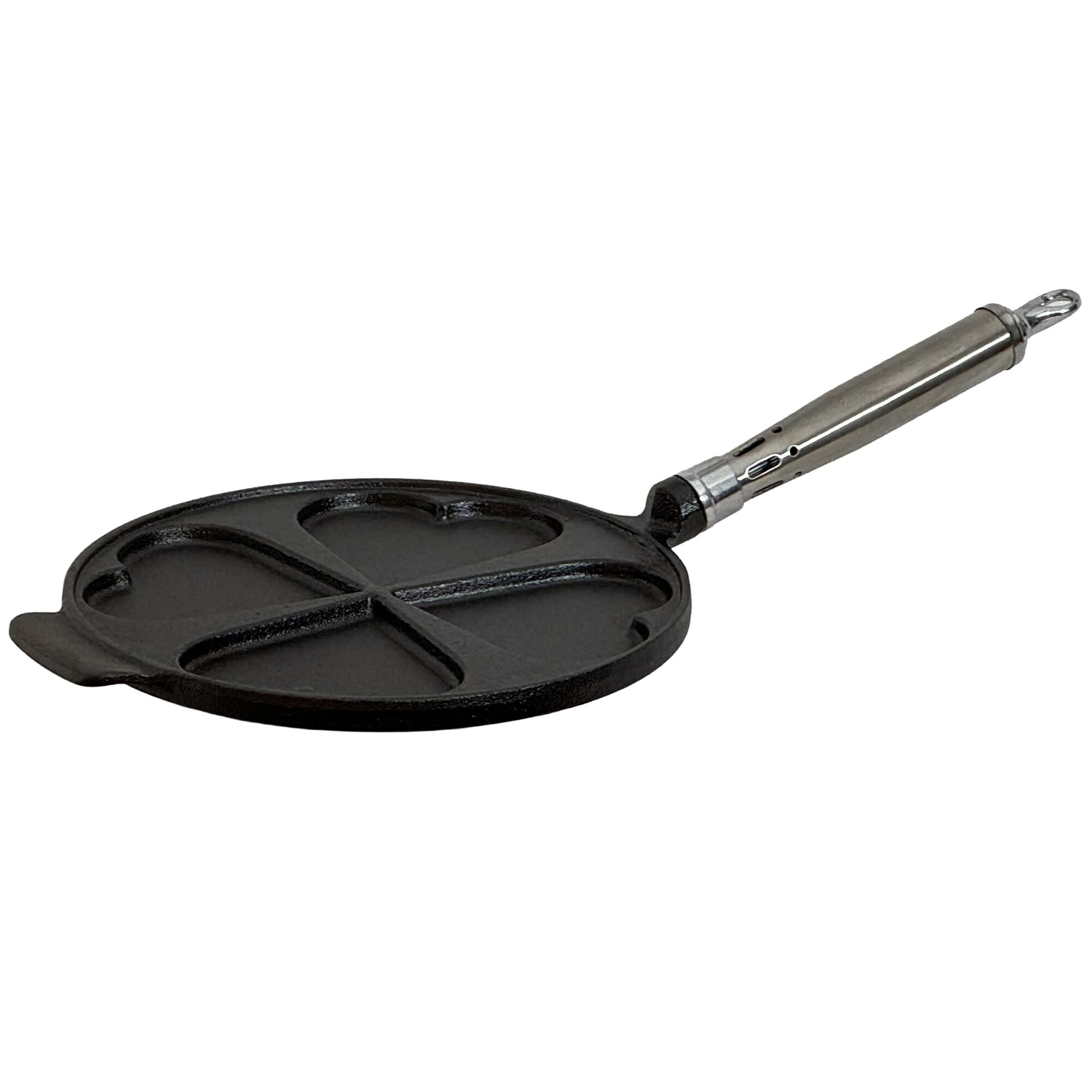 Ronneby bruk Maestro støbejernspande til mini-pandekager (hjerter), 25 cm