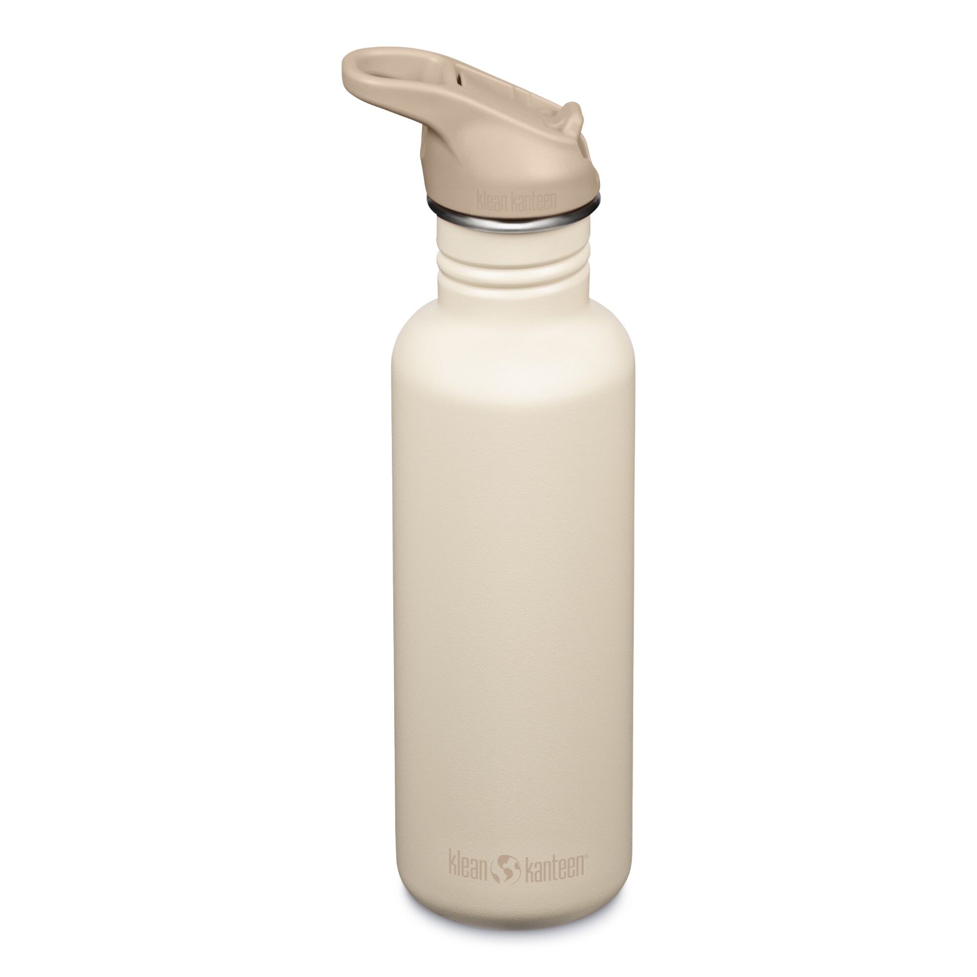 Klean kanteen Classic flaske 800 ml, white cap gray