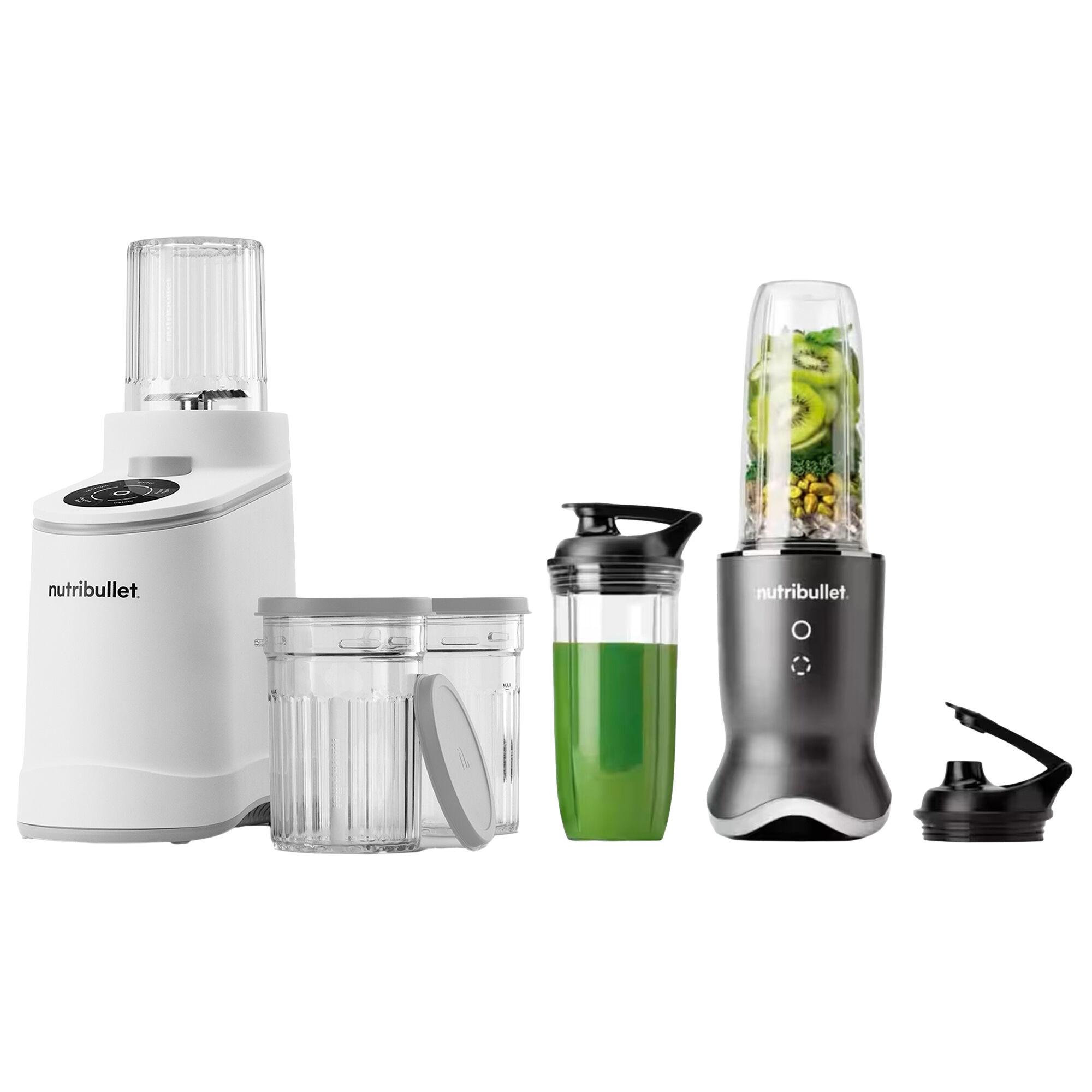 Nutribullet Chill NBD0503W ismaskine & Ultra NB1206DG personlig blender, hvid/grå
