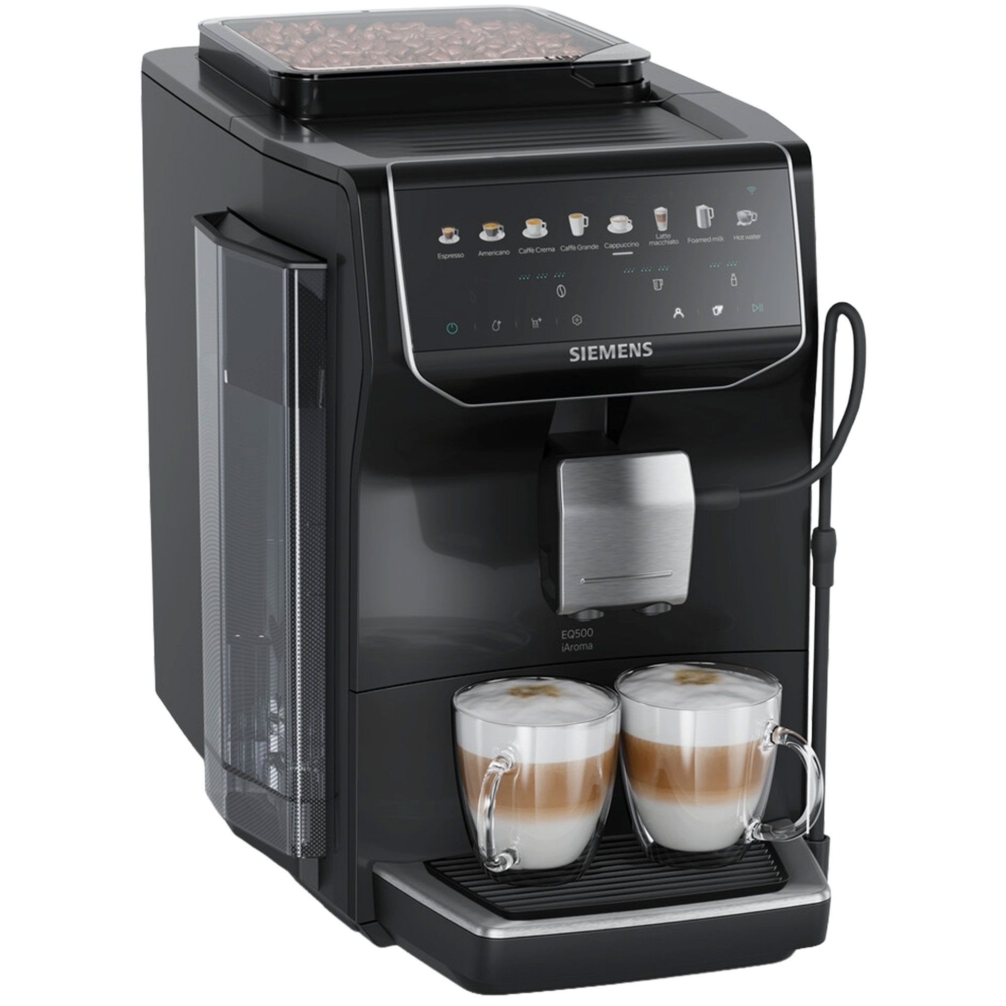 Siemens EQ500 iAroma TP553E07 fuldautomatisk espressomaskine, sort