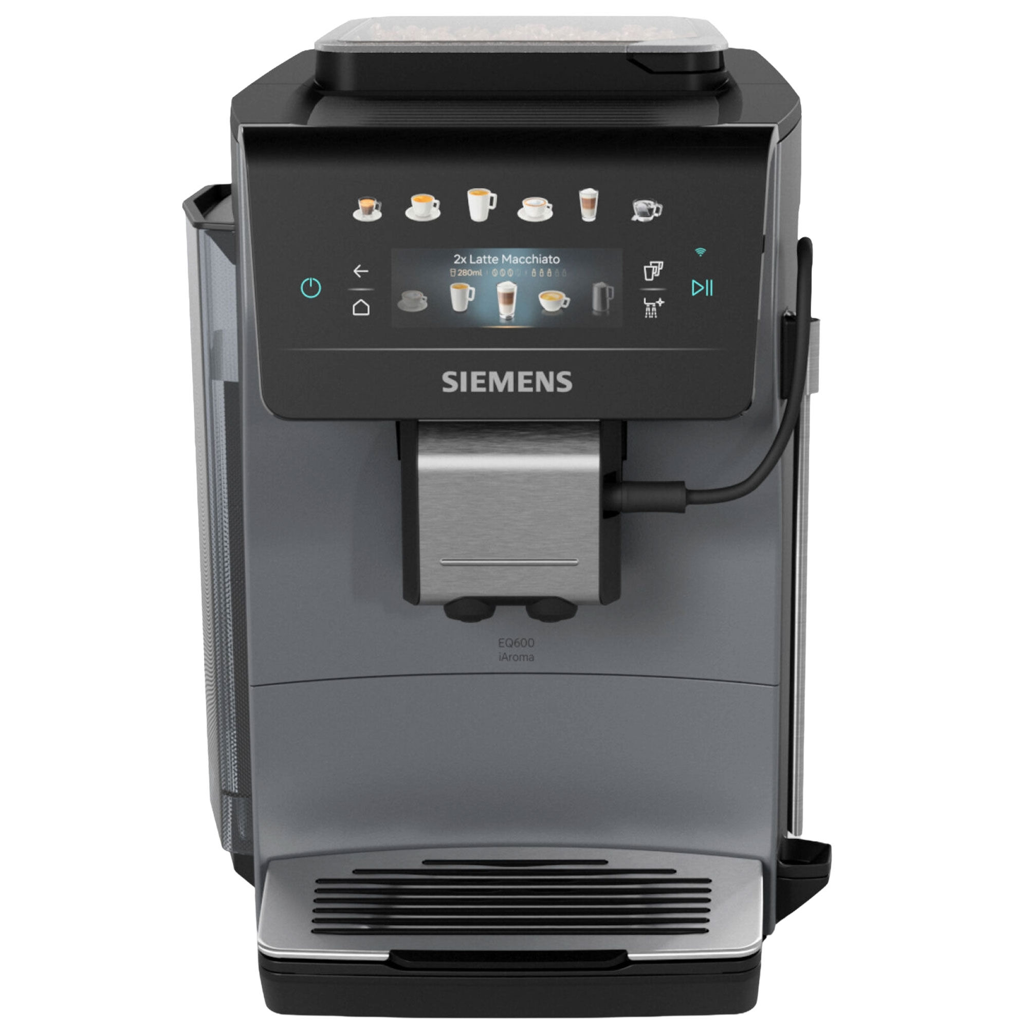 Siemens EQ600 iAroma TP603E07 fuldautomatisk espressomaskine, inox/sølv metallic