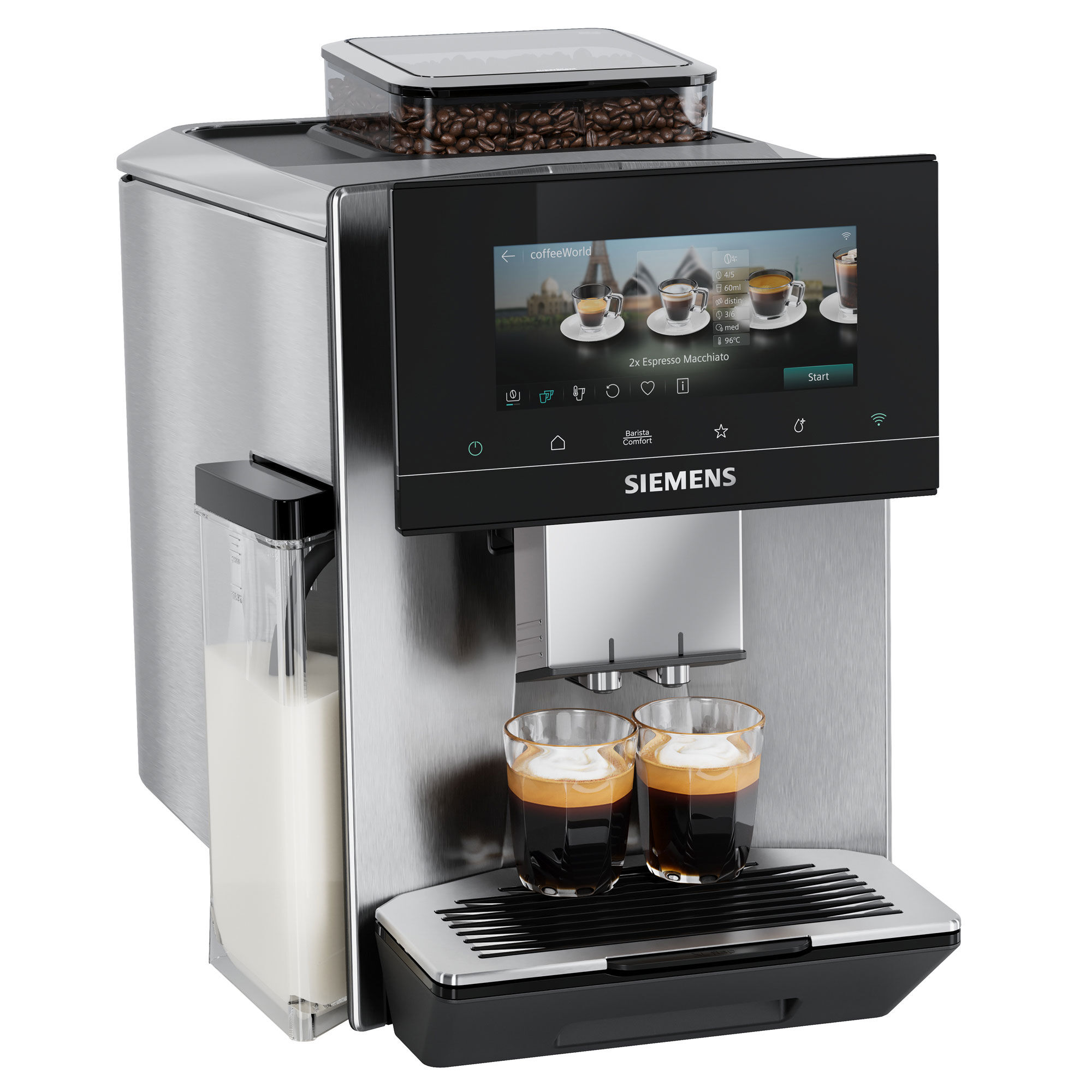 Siemens EQ900 iAroma TQ923E43 fuldautomatisk espressomaskine, inox
