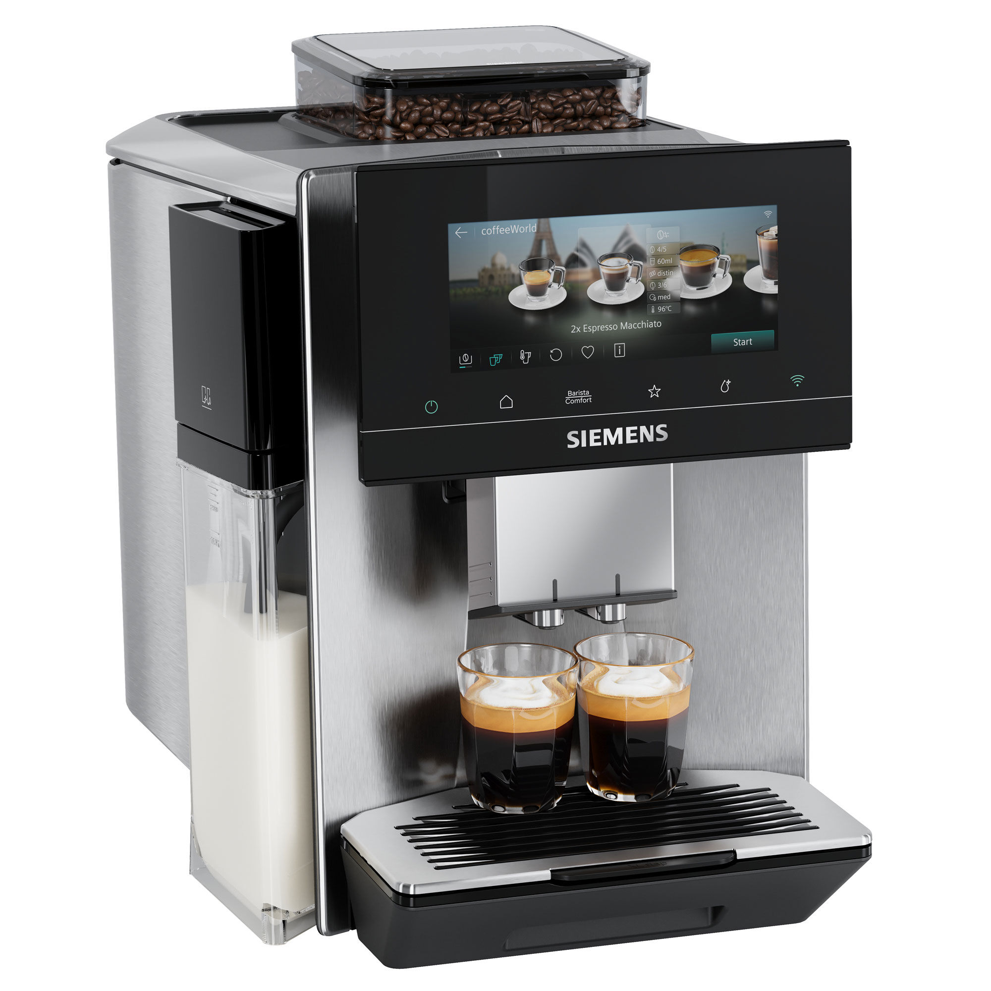 Siemens EQ900 plus iAroma TQ923EZ3 fuldautomatisk espressomaskine, inox