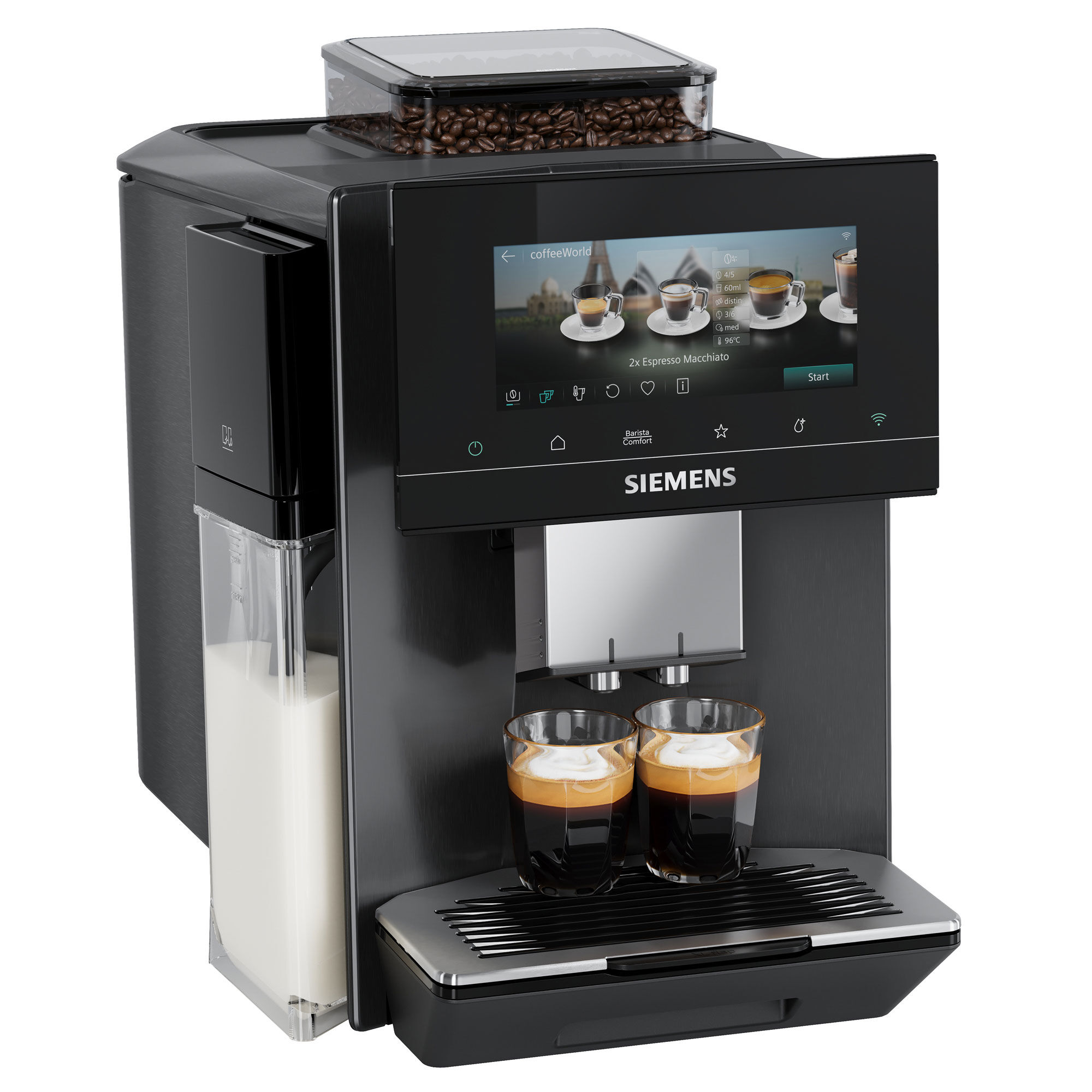 Siemens EQ900 plus iAroma TQ925EZ5 fuldautomatisk espressomaskine, Dark Inox