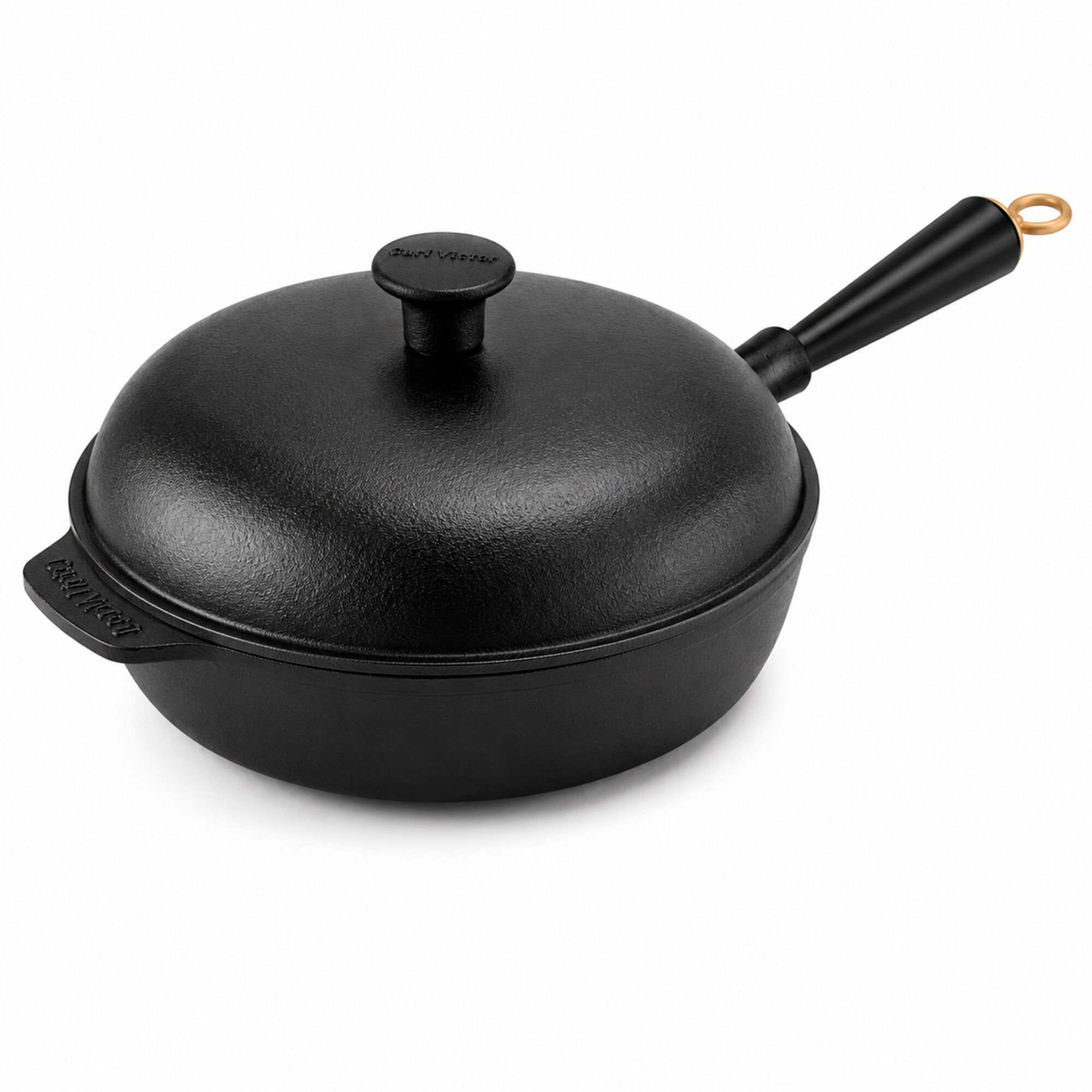 Carl victor Gold traktørpande med støbejernslåg 28 cm