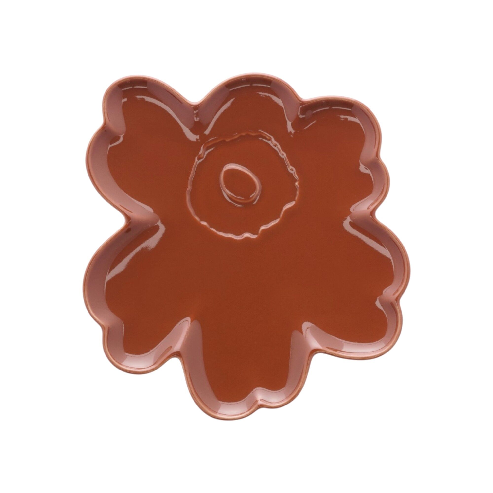 Marimekko Unikko assiet 20 cm, kastanjebrun