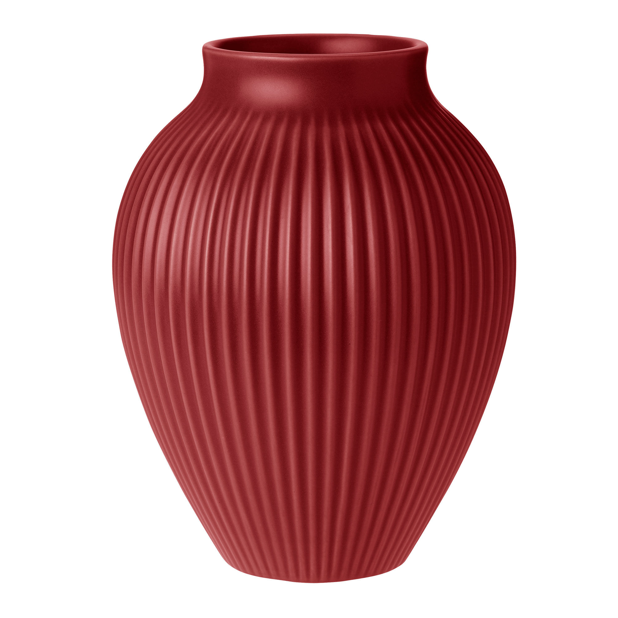 Knabstrup vase 27 cm, ripple soft cherry