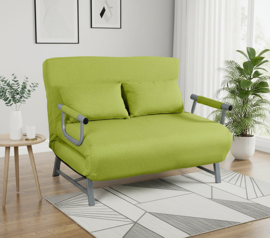 Sofaseng til studieboligen eller gæsteværelset, sofamål ca. h. 95 x b. 127 x d. 78 cm, grøn