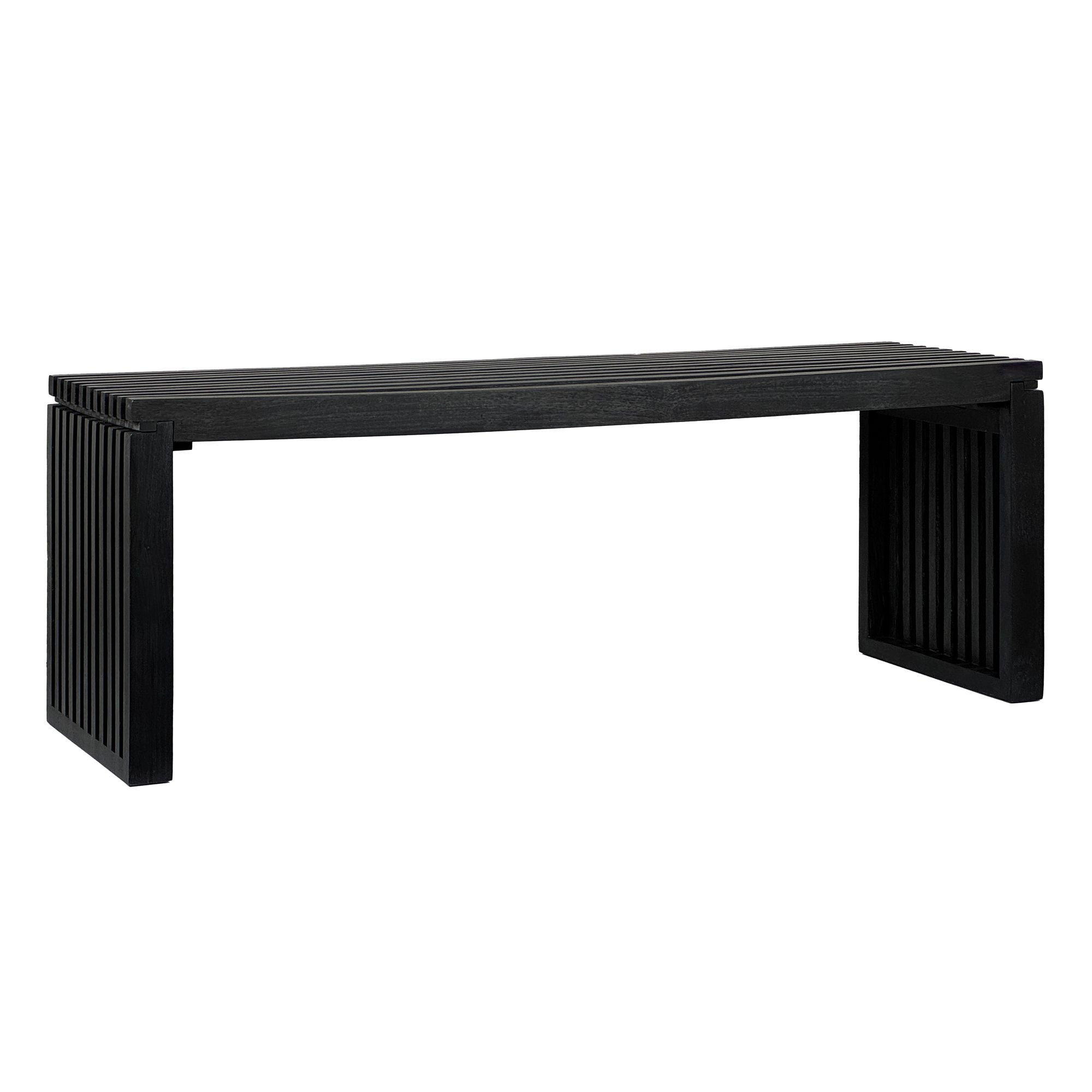 120 cm massiv akacietræsbænk, sort, moderne garderobe- og sengebænk, træbænk i entre til entré, soveværelse, stue