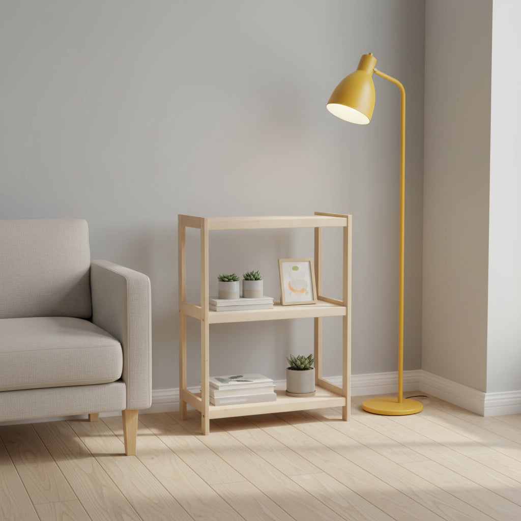 Reol i bøgetræ STRONG, 3 hylder, 93x50x43 cm