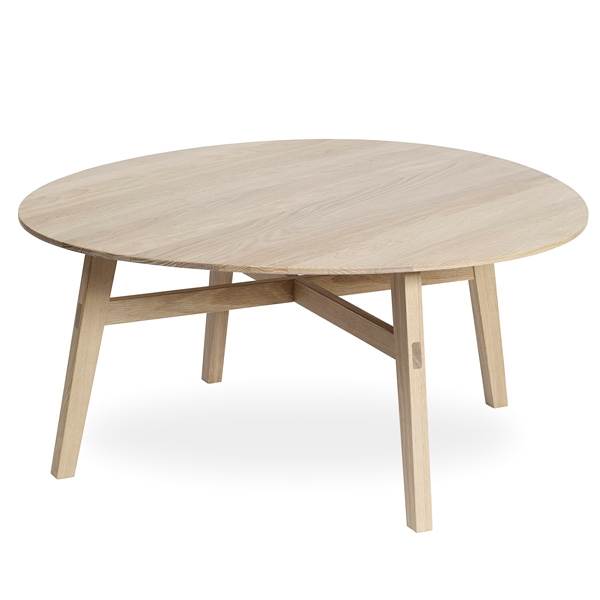 Andersen Furniture C1 sofabord rundt - hvidpigmeneret eg - 102 x 90 x H45 cm. Eg - Hvidpigmenteret mat lak : Erling Christensen Møbler