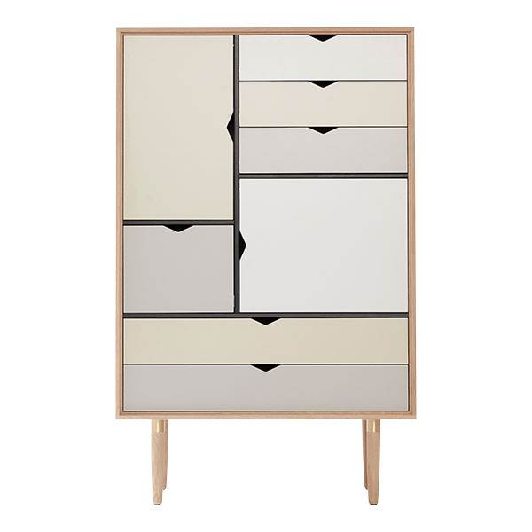 Andersen Furniture S5 reol - Eg sæbe - Farvede fronter  : Erling Christensen Møbler