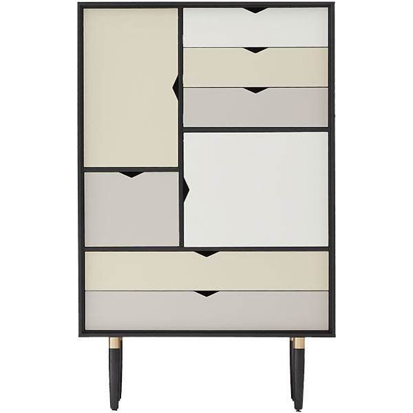 Andersen Furniture S5 reol - Sort- Farvede fronter  : Erling Christensen Møbler