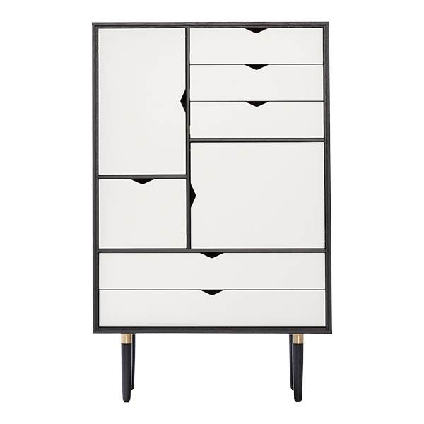 Andersen Furniture S5 reol - Sort - Hvide fronter  : Erling Christensen Møbler