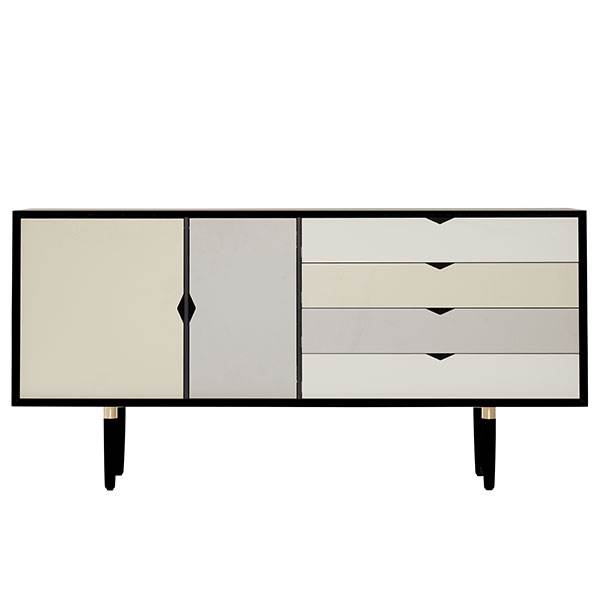 Andersen Furniture S6 skænk - Sort - Farvede fronter  : Erling Christensen Møbler