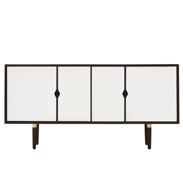 Andersen Furniture S7 skænk - Sort - Hvide fronter  : Erling Christensen Møbler