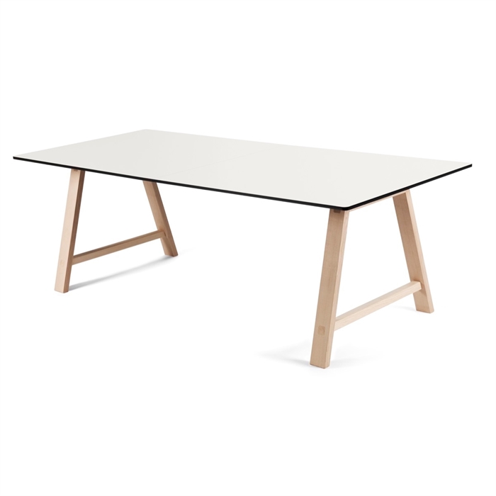 Andersen Furniture T1 spisebord - Hvid laminat / Eg hvid mat lak - 95x180 cm  : Erling Christensen Møbler