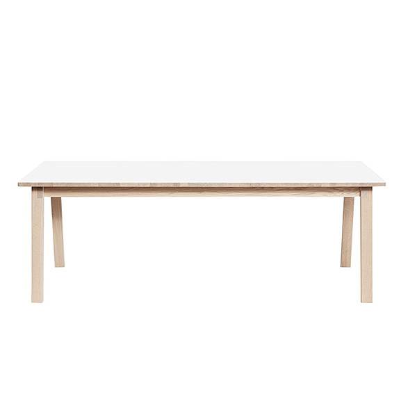 Andersen Furniture T9 spisebord - 220 cm. - hvid laminat - egetræs stel  : Erling Christensen Møbler
