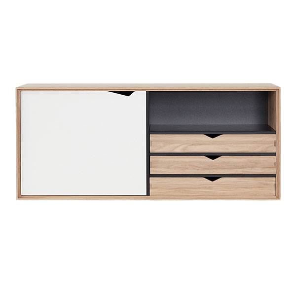 Andersen Furniture S2 reol - eg sæbe - 2 rum - højde 51 cm  : Erling Christensen Møbler