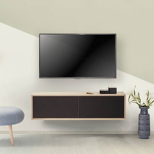 Andersen Furniture S2 tv-modul - eg sæbe - 2 rum - højde 32 cm  : Erling Christensen Møbler