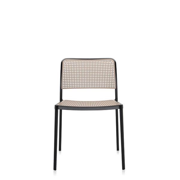Kartell Audrey spisebordsstol - sort/sand  : Erling Christensen Møbler