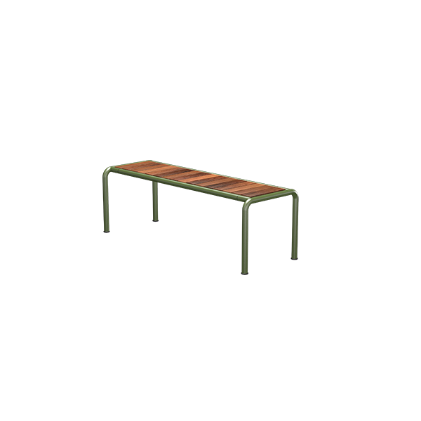 HOUE Avanti havebænk i træ medium - Thermo Ash Olive Green  : Erling Christensen Møbler