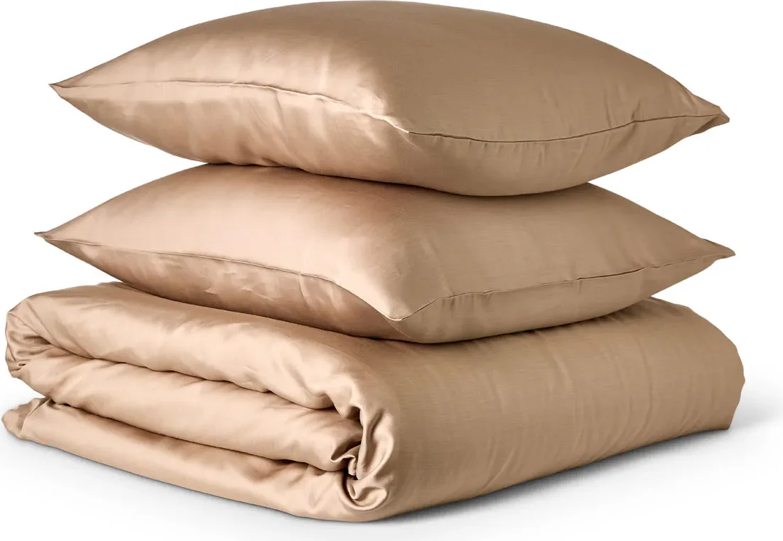 Dynebetrækssæt Bremdals Pure Dreams bambusviskose satin 200x200 beige